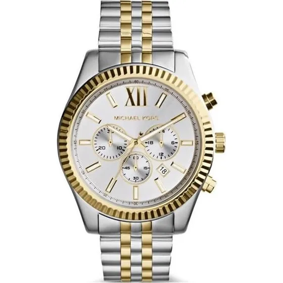 Michael Kors MK8344 Lexington Herreur - Tofarvet Stål med Chronograph