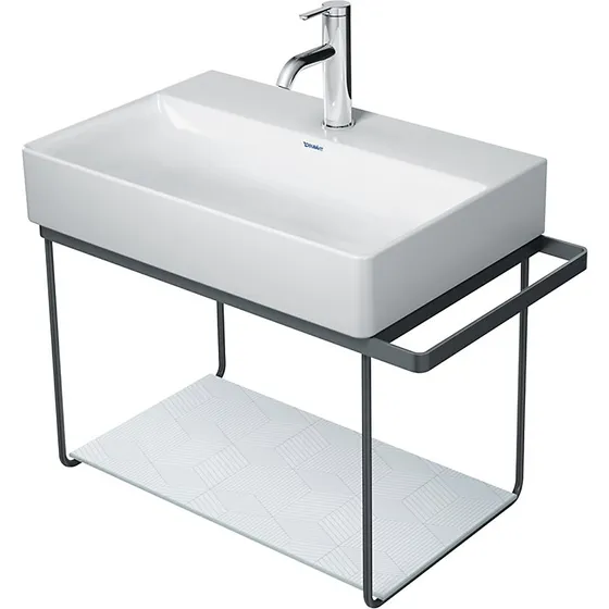 Duravit DuraSquare vægkonsol 665x381mm sort mat til 600mm vask