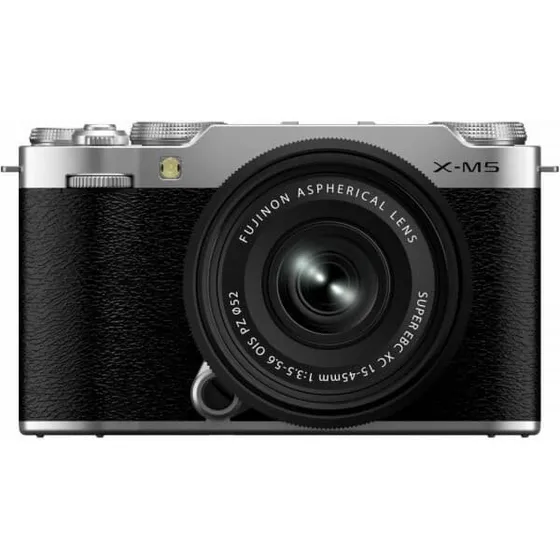 Fujifilm X-M5 systemkamera med XC 15-45mm, sølv
