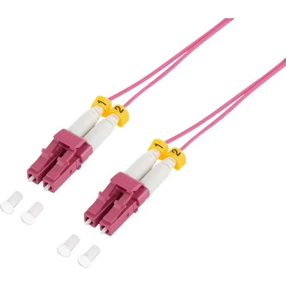 LogiLink Professional OM4 Fiber Patchkabel LC/UPC Duplex 3m