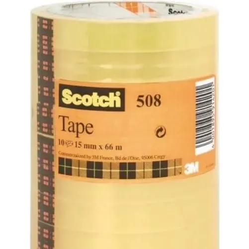 Scotch Transparent Tape 508 – 8 ruller 19 mm x 66 m