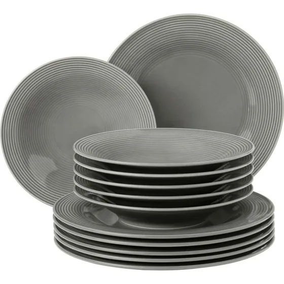 Seltmann Beat Color Glaze Spisestel til 6 personer - Grå