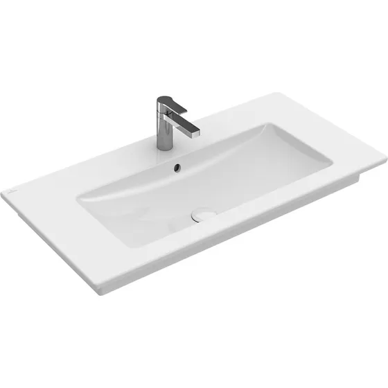 V&B Venticello håndvask 800x505mm med hanehul, Hvid alpin