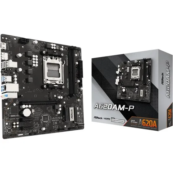 Asrock A620AM-P Micro ATX AM5 AMD A620A Bundkort