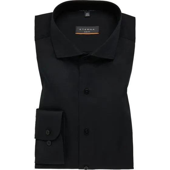 Eterna Skjorte Slim Fit - Sort - 39/M