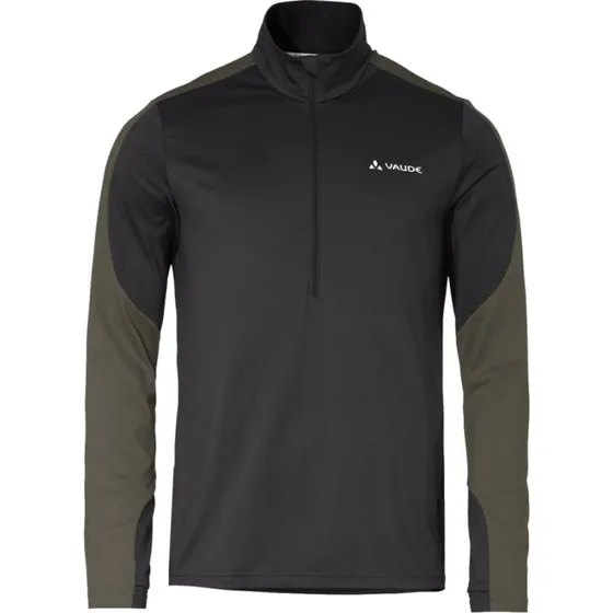 Vaude Livigno Halfzip II mellemlag herre - Sort/Khaki