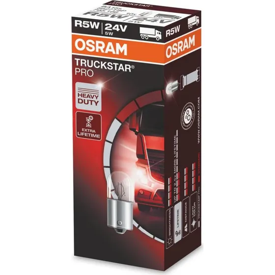 OSRAM Truckstar Pro 5627TSP R5W Blinklyspære til Lastbil (10 stk)
