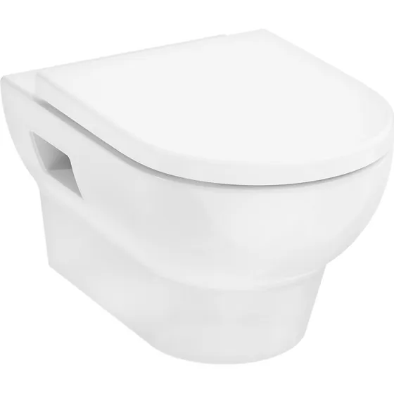 Hansgrohe GladeLake S hængetoiletskål med sæde, hvid 540x360mm