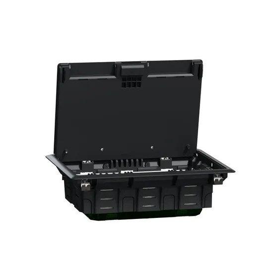 Schneider Electric Gulvboks-L 8 modul plast, grå