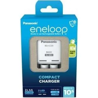 Panasonic eneloop BQ-CC50 – Batterioplader til AA/AAA med 2x AA 2000 mAh