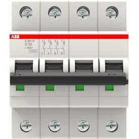 S204M-D50 Automatsikring 50A 4P D-karakteristik 10kA