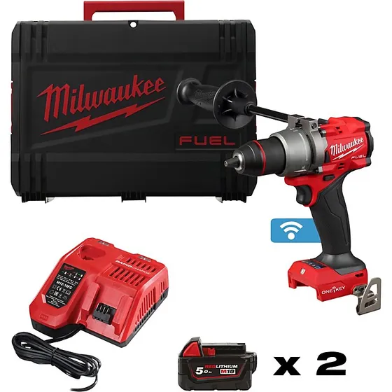 Milwaukee M18 ONEDD3-502X boremaskine 18V inkl. 2x5,0Ah