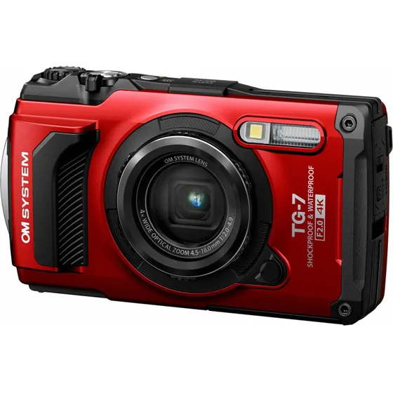 OM System TG-7 rød – vandtæt kompaktkamera (15 m)