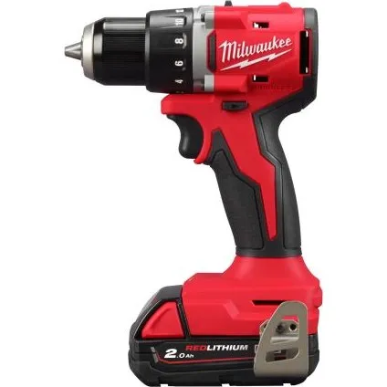 Milwaukee M18 BLDDRC-202C bore-/skruemaskine inkl. 2x2,0Ah batteri & lader