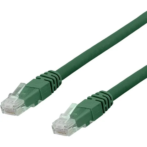 DELTACO U/UTP Cat6a Patchkabel, LSZH, 15m, Grøn