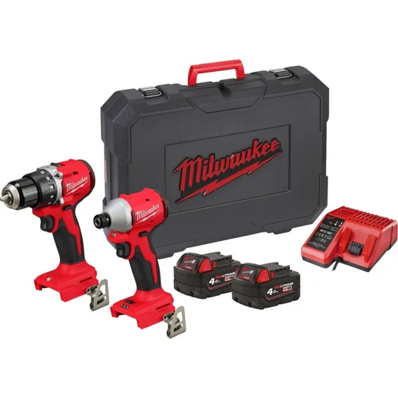 Milwaukee M18 BLCPP2B-402C 18V kit med 2x4,0Ah (BLDDRC+BLIDRC)
