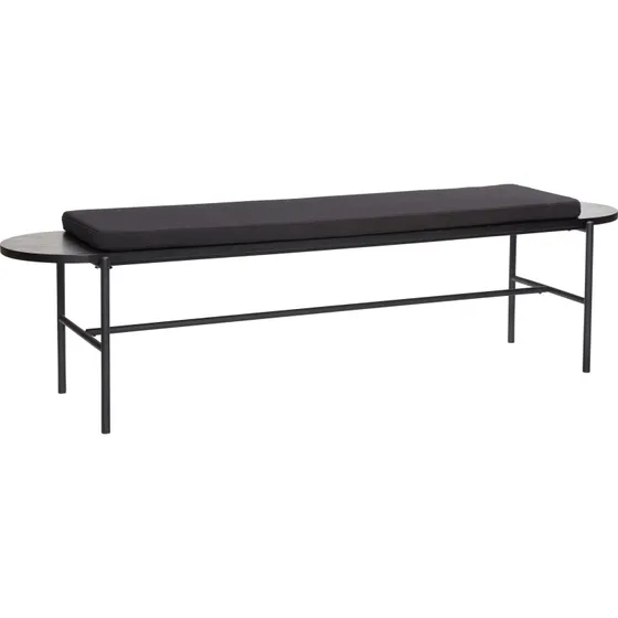 HÜBSCH NORM Bænk Sort - 180 cm