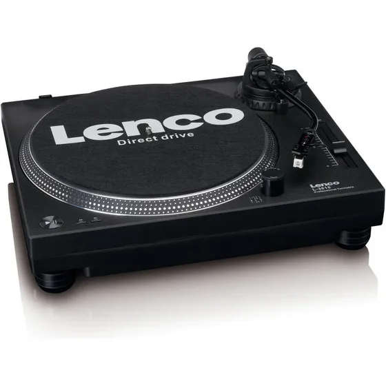 Lenco L-3818BK – Direkte drevet USB-pladespiller, Sort