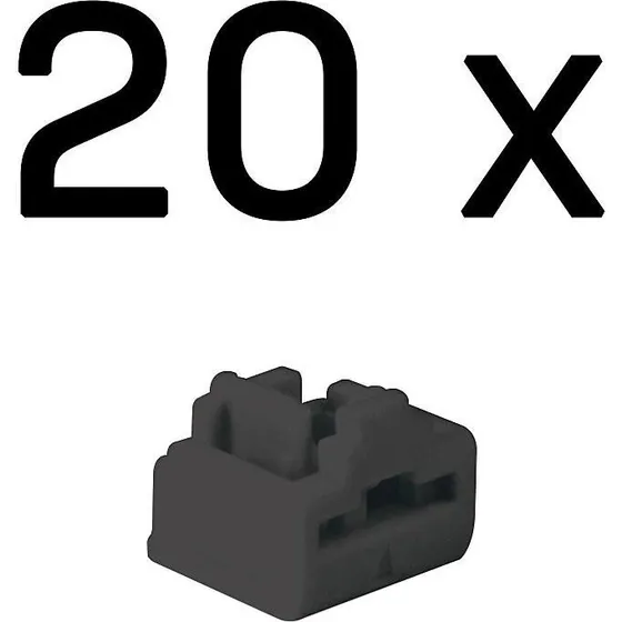 LINDY RJ-45 Portblokering uden nøgle - 20 stk., sort