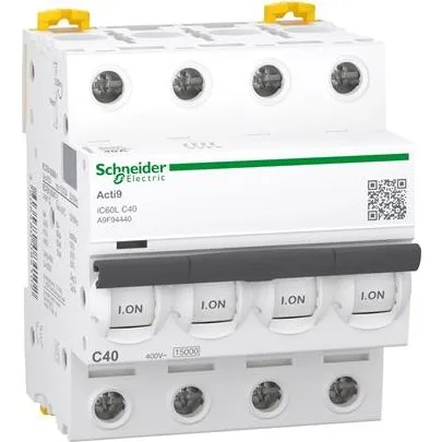 Schneider Electric Acti9 iC60L 4P 40A Automatsikring 20kA