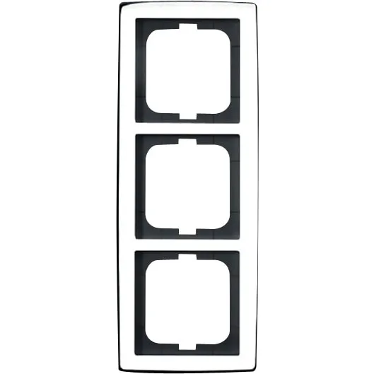 ABB Impressivo Ramme Solo 3-folds blank krom