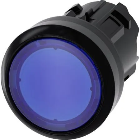 SIRIUS ACT Lystrykknap 22 mm Blå Flad
