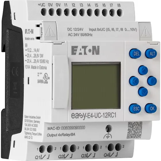 Eaton easyE4 UC-12RC1 Kontrolrelæ med Ethernet