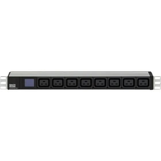 Bachmann BlueNet BN0500 Stikdåse 8-stik 1U 2m Sort/Sølv