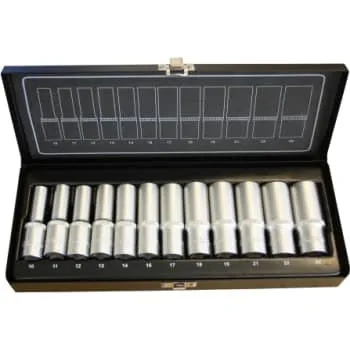 Tecos T1210FL Toppesæt 1/2" Flankdrive 12 dele