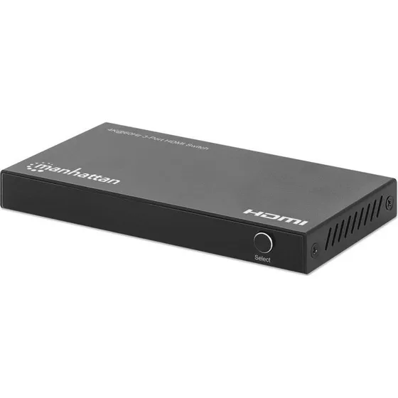 Manhattan HDMI-switch 3-port 4K@60Hz - Sort