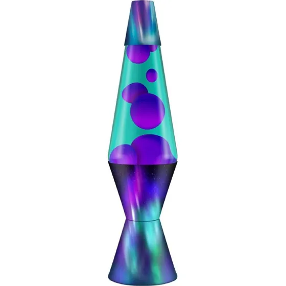 Aurora Borealis Lavalampe Teal/Lilla 37cm