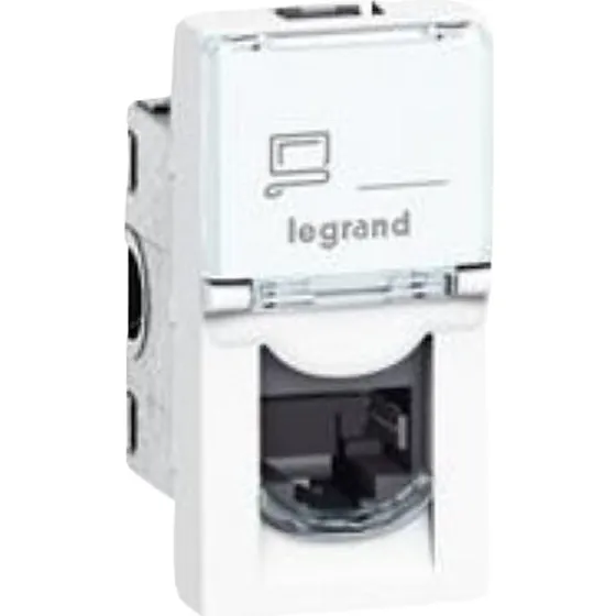 Legrand Mosaic RJ45 Cat6A UTP Dataudtag, 1m, Hvid