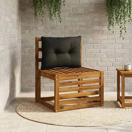 vidaXL Rygpude PUTTEN Sort 60 x 40 x 10 cm