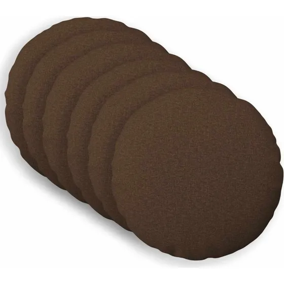 vidaXL HEERLEN Pudebetræk 6 stk. Brun Ø 30 cm
