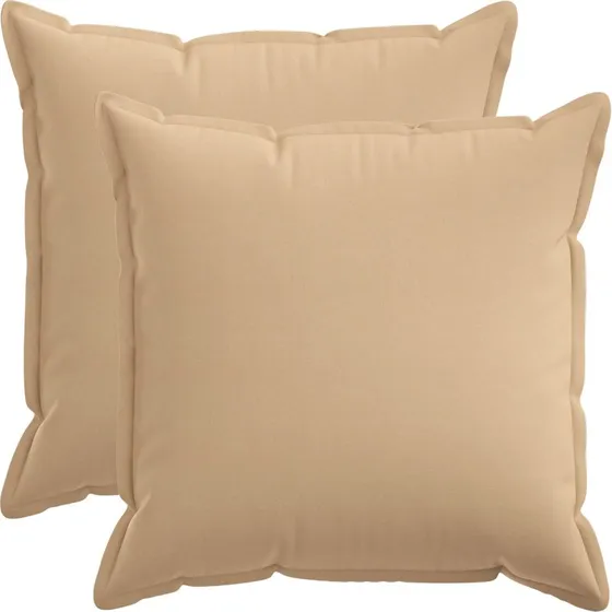 vidaXL HOUTEN Pudebetræk 2 stk. Cremefarvet 70x70 cm Faux Linned
