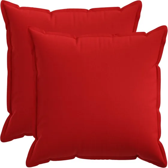 vidaXL HOUTEN Pudebetræk 2 stk. Rød 60x60 cm Faux Linned