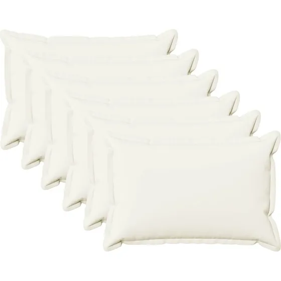 vidaXL HOUTEN Pudebetræk 6 stk. Hvid 50 x 75 cm Faux Linned