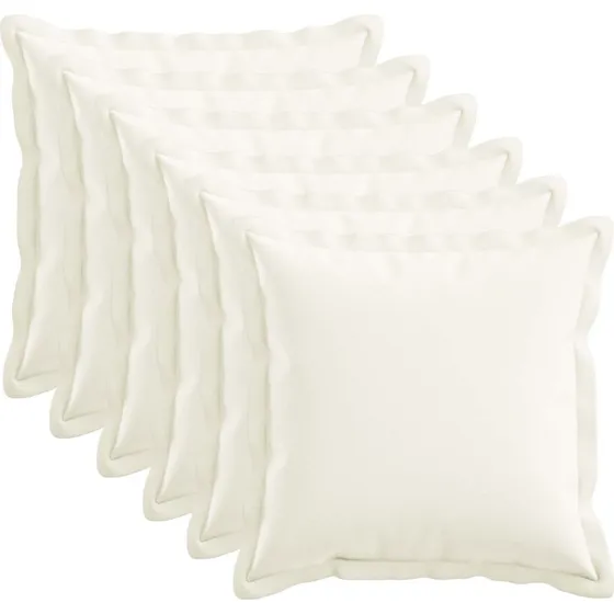 vidaXL HOUTEN Pudebetræk 6 stk. Hvid 45x45 cm Faux Linned