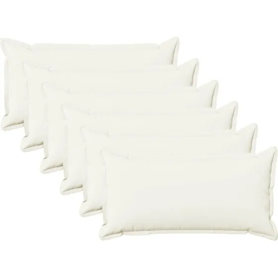 vidaXL HOUTEN Pudebetræk 6 stk. - Hvid 40 x 80 cm Faux Linned