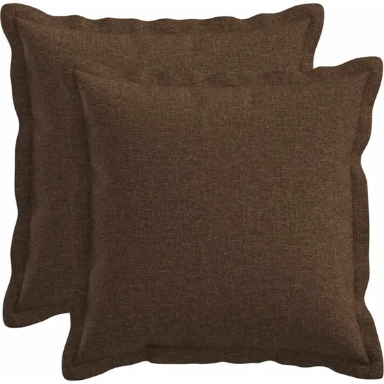 vidaXL HOUTEN Pudebetræk 2 stk. Brun 35x35 cm Faux Linned