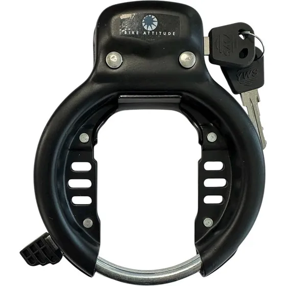 Bike Attitude YWS ringlås – forsikringsgodkendt, sort (2 nøgler)