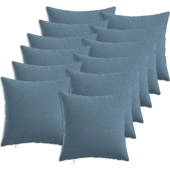 vidaXL HEERLEN Pudebetræk 12 stk. Jeans blå 50x50 cm