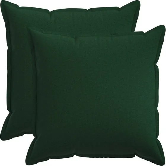 vidaXL HOUTEN Pyntepuder 2 stk. - Mørkegrøn Faux Linned 60x60 cm