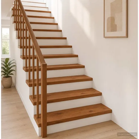 vidaXL Trappetread 20 stk. 80 x 25 x 2 cm Brun Massiv Eg