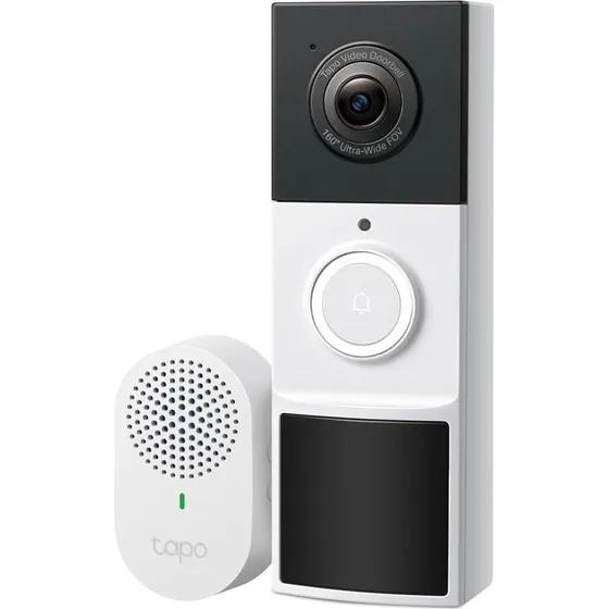 TP-Link Tapo D210 Videodørklokke - 2K, 3MP, Sort/Hvid