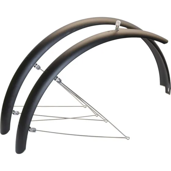 BikePartner Skærmsæt 27,5–29" 60 mm Matsort (rustfri stivere)