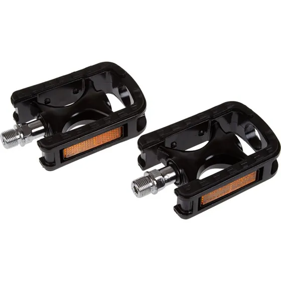 BikePartner Alu-pedaler 9/16 Non-Slip sølv/sort