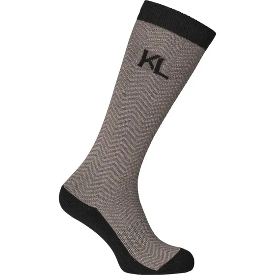 Kingsland Woolmix ridestrømper Brown Iron 41-43