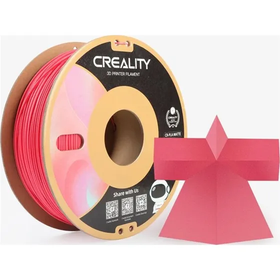Creality3D CR-PLA Filament 1.75mm Mat Rød - 1 kg