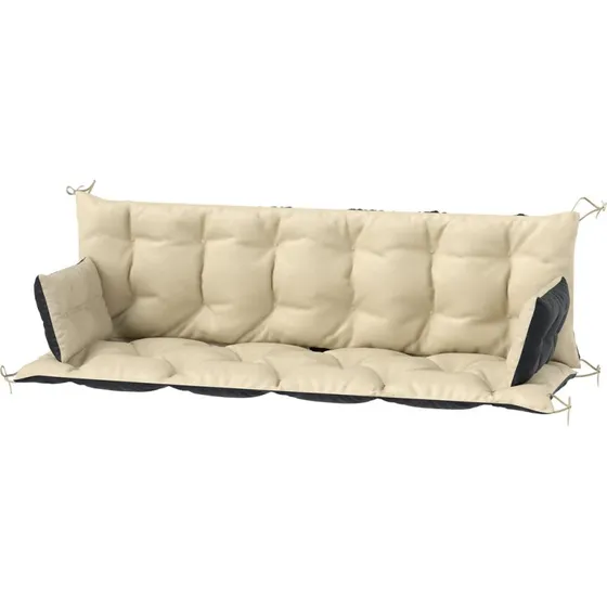 Universal Udendørs hyndesæt 180x110x8 cm beige/sort